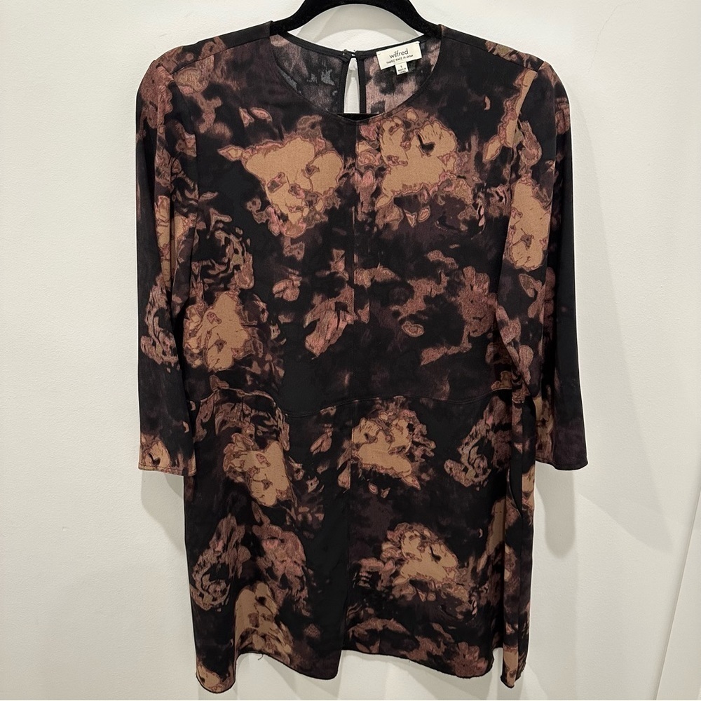 Aritzia Wilfred Myosotis Abstract Floral Dress - Picture 3 of 12